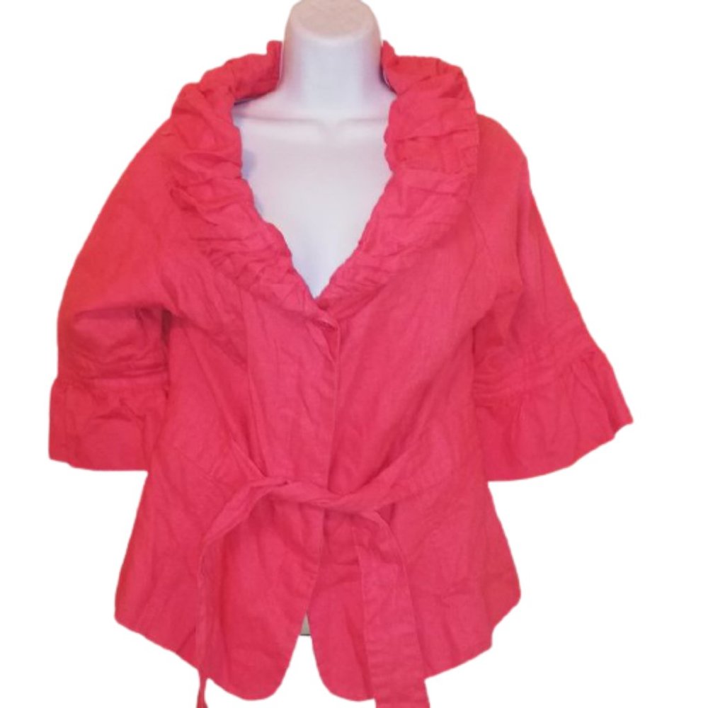 Salmon Pink Vest Blazer Medium